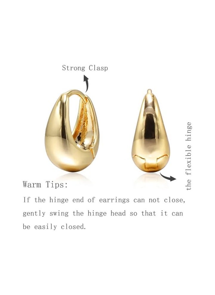 Fayrouz Jewellery Fayrouz Jewelry Hoop Earrings for Women, 18K Gold Plated Lightweight Hypoallergenic Hoop Earrings for Girls, Earrings for All Occasions  - Image 4