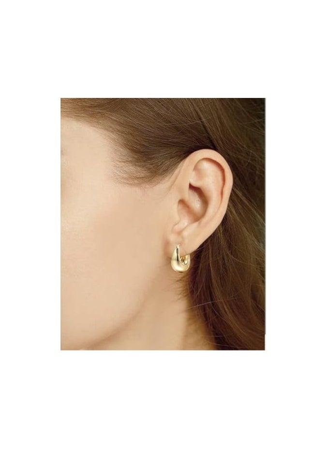 Fayrouz Jewellery Fayrouz Jewelry Hoop Earrings for Women, 18K Gold Plated Lightweight Hypoallergenic Hoop Earrings for Girls, Earrings for All Occasions  - Image 5
