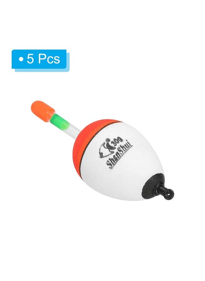PATIKIL 1oz Fishing Bobbers, 5 Pack EVA Fishing Float for Saltwater Freshwater Fishing, White  - Image 3