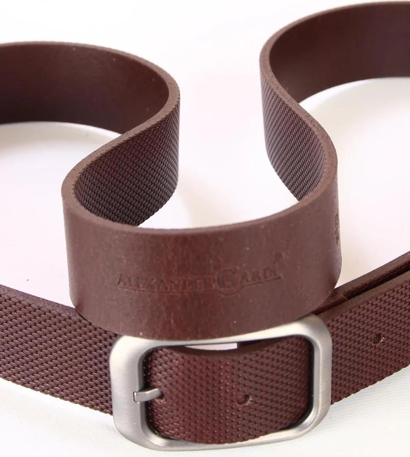 Alexander Gardi Men's Soft Leather Belt Brown (19-Kmr E 04)