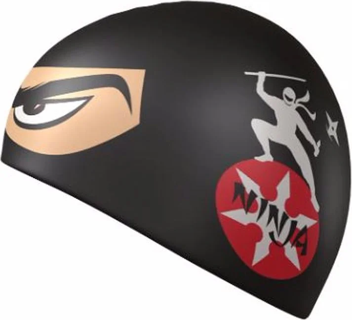 Mad Wave Ninja Patterned Silicone Children's Bonnet 6-12 Years