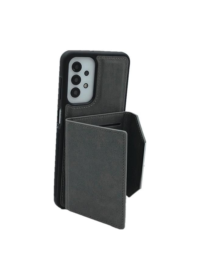 اس-توب جراب لهاتف Samsung Galaxy A23 4G / 5G بلون سادة مع مشبك معدني وفتحات للبطاقات - Image 4