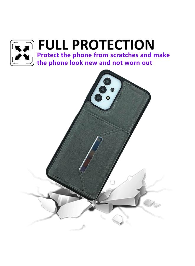 اس-توب جراب لهاتف Samsung Galaxy A23 4G / 5G بلون سادة مع مشبك معدني وفتحات للبطاقات - Image 5