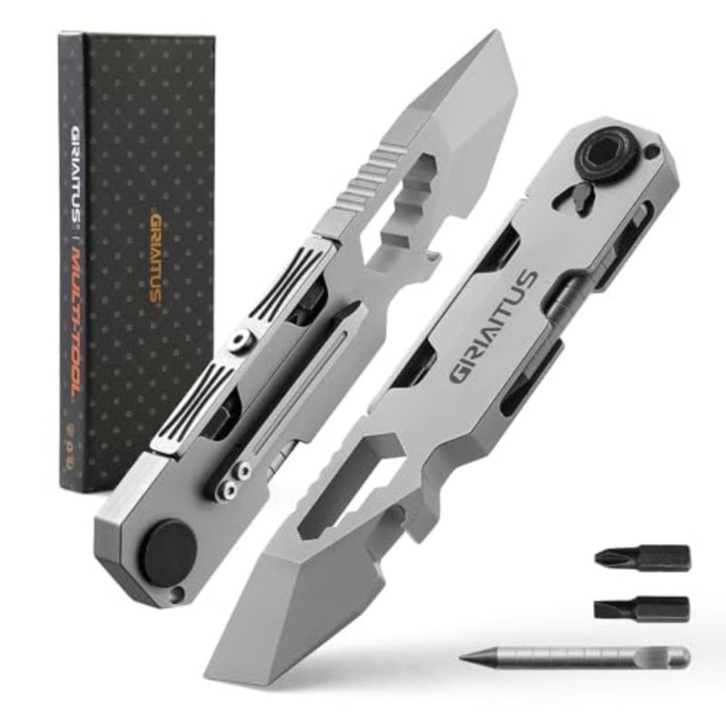 EDC Pry Bar Multitool 10 في 1 مع مفك براغي بسقاطة ثنائي الاتجاه وقلم دائم، ومفاتيح، وعتلة، وفتاحات زجاجات وصناديق - رفيقك متعدد الاستخدامات للحمل اليومي وإكسسوارات التخييم، وأدوات مع مفك براغي بسقاطة ثنائي الاتجاه، ودبوس أبدي، ومفاتيح، وعتلات، وزجاجات، وفتاحات الصناديق - Image 1