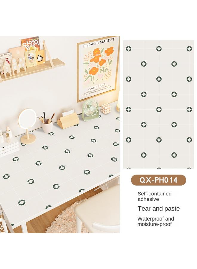 Bluejw Literary Small Fresh Retro Wallpaper Self-adhesive Ins Wind Renovation Cabinet Stickers Waterproof Moisture-proof Self-adhesive Wallpaper - Image 1