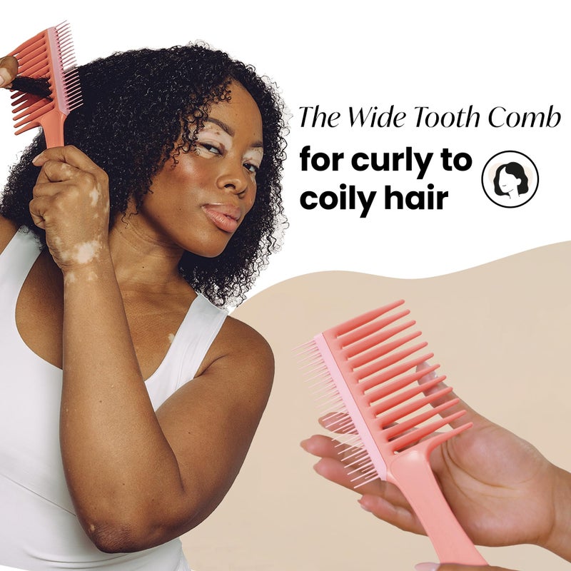 Tangle Teezer The Wide Tooth Comb for Curly Hair, Double-Sided Detangling Comb for All Hair Types, Wet and Dry Detangling, Lilac - Image 3
