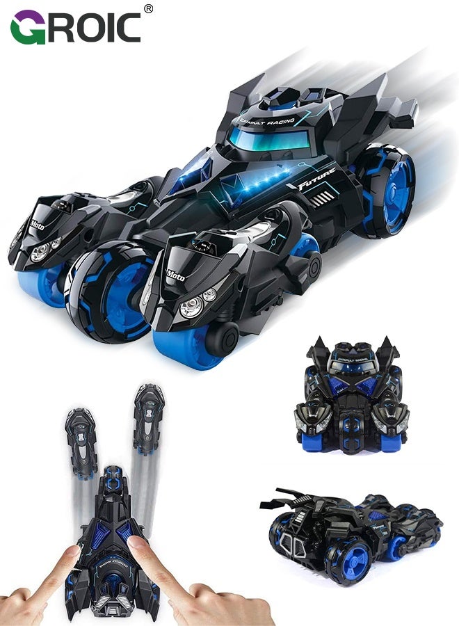3 In 1 Pull Back Cars Toys, Pull Back Vehicles Motorcycle Launcher Toy Die-cast Catapult Race Trinity Chariot,Toy Car for Kids