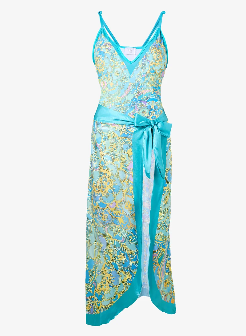 ELLA Printed Swimsuit & Sarong Set