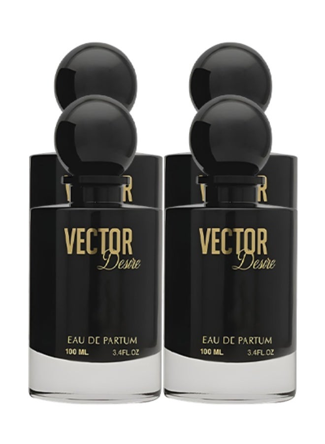 Vector 4 Pieces Vector Desire Perfume Black 100ml EDP - Image 1