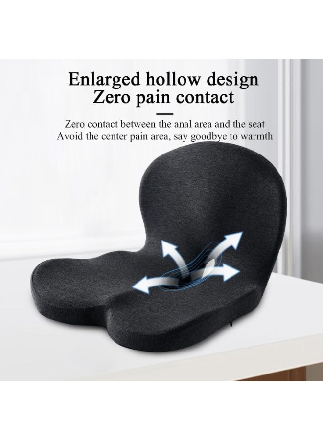 Arabest Seat Cushion for Truck Driver, Memory Foam Truck Seat Cushion with Adjustable Strap – Ergonomic Back Support & Sciatica Relief for Long Drives, Semi Truck Accessories, Dark Gray - Image 4