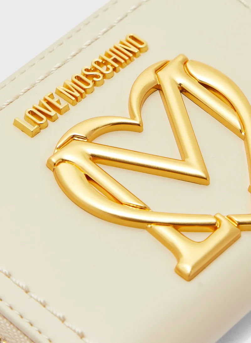 Love Moschino Quilted Zip Around Purse