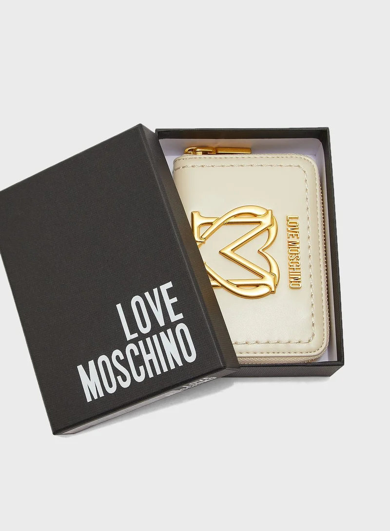 Love Moschino Quilted Zip Around Purse