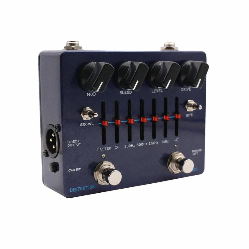 MOSKYAudio Bass Distortion Pedal Dual Mode High Dynamic Range Six Band EQ Control - Precision EQ Control Direct Output DI Box for Studio Recording Bass - Image 4