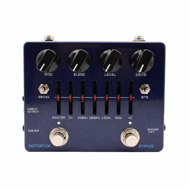 MOSKYAudio Bass Distortion Pedal Dual Mode High Dynamic Range Six Band EQ Control - Precision EQ Control Direct Output DI Box for Studio Recording Bass - Image 1