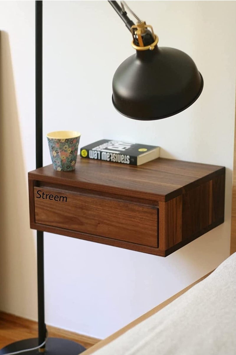 Streem Furniture Wooden Bedside Table for Bedroom | Wooden Nightstand Lamp Table with 1 Drawer (Style-01) - Image 1