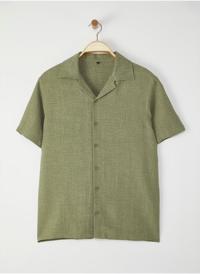 trendyol Khaki Regular Men's Shirt  - Image 5