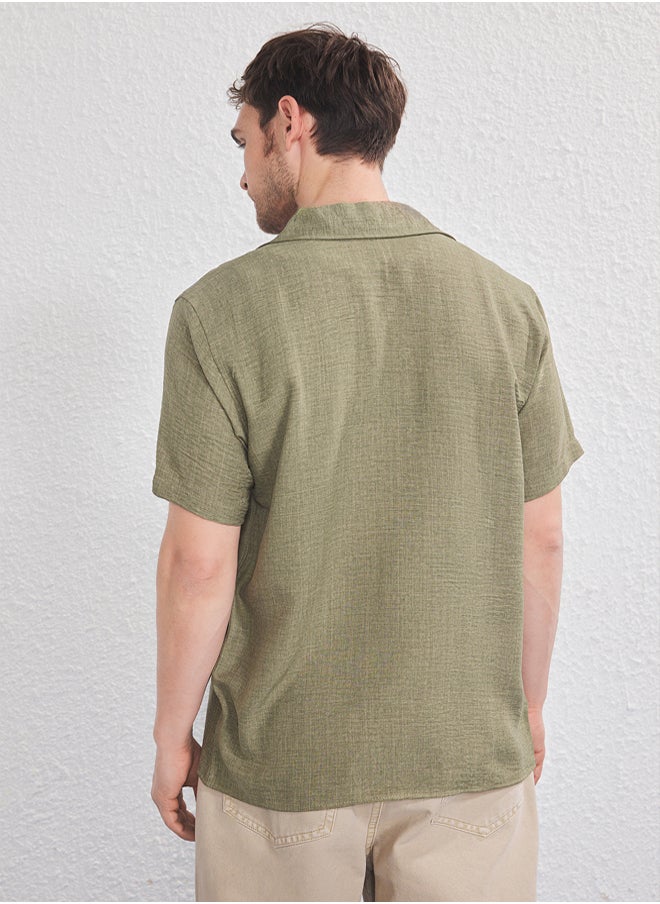 trendyol Khaki Regular Men's Shirt  - Image 4