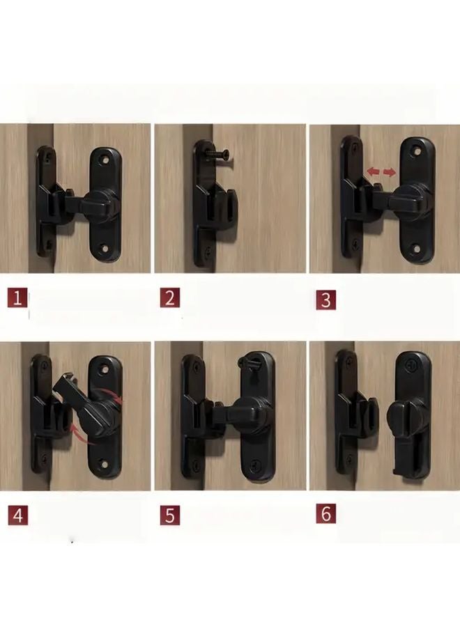 Heavy Duty Security Door Lock Handle Black Anti Pry Lock 90 180 Degree Adjustable - Image 5