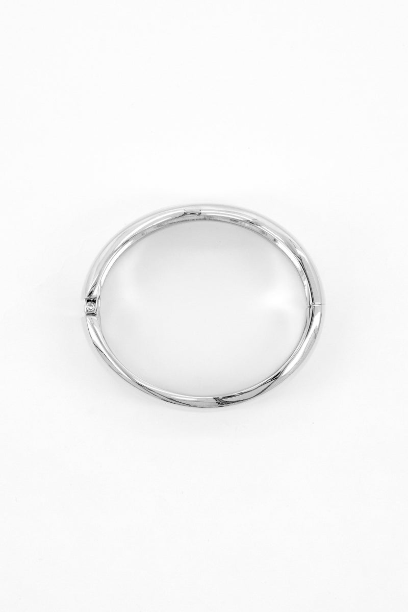 ADINA EDEN Women Solid Waved Bangle  Bracelet, Silver  - Image 3