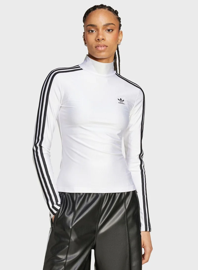 Adidas 3 S TRNECK LS White Originals Women T-SHIRTS
