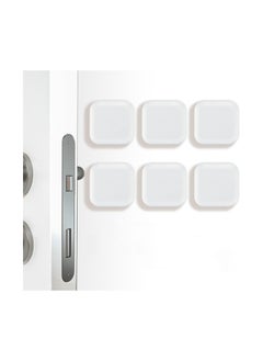 ماركة غير محددة 6 PCS Door Stopper Wall Protector - Clear Square Wall Protectors for Door Knobs Self Adhesive Rubber Door Handle Bumper for Walls, Shock Absorbent Wall Protector from Door Knob  - Image 1