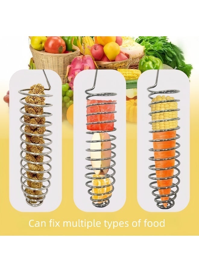 مغذي طيور معلق من الفولاذ المقاوم للصدأ، مناسب للببغاوات، والكونيور، والكوكاتيل، والماكاو، والببغاوات الرمادية الأفريقية. - Image 2