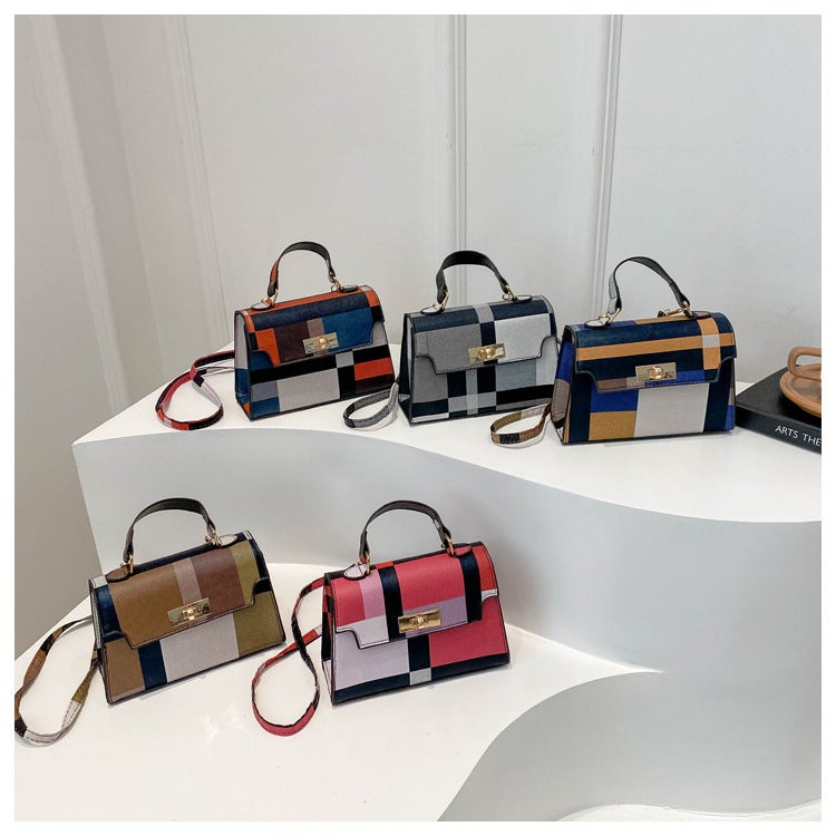 Colorful Prellis Bag Women'S 2024 Spring New Niche Design Handbag Retro High Color Value Crossbody Small Square Bag - Image 2