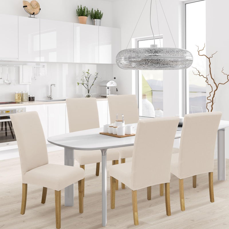 BIETYONE Chair Covers,Dining Room Chair Covers Set of 4,Stretch Kitchen Chair Cover,Washable Dining Chair Cover,Parsons Chair Slipcovers Protective,for Home,Restaurant,Banquet - Image 2