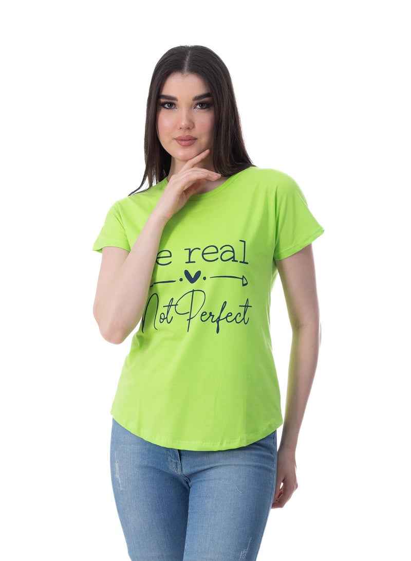 بيبو تيشيرت حريمي اكمام قصيرة مطبوع - Image 1