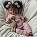 BABESIDE Lifelike Reborn Baby Dolls Black Girl 20 Inch Soft Body RealisticNewborn Handmade Real Life Baby Dolls Christmas with Clothes and Toy Accessories Gift for Kids Age 3 - Image 2