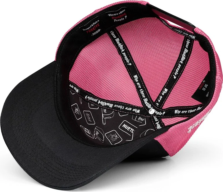 بلاك بورك V1 Trucker Horse - Unisex Black-Pink Hat with Code 5 Logo