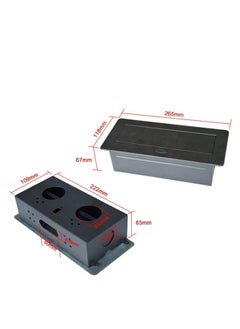 Next Life Pop up Desktop Power Socket,Multimedia Socket Table socket with 2 Power, USB Data, Telephone, Internet, VGA, HDMI, 3.5 Audio for Office  - Image 3