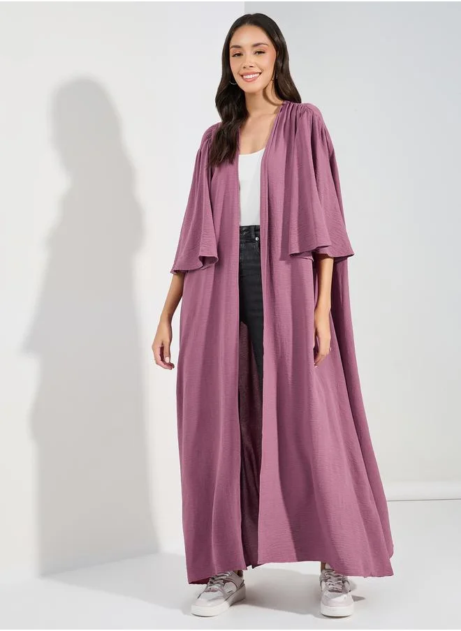 ستايلي Oversized Maxi Kimono with Wide Sleeves