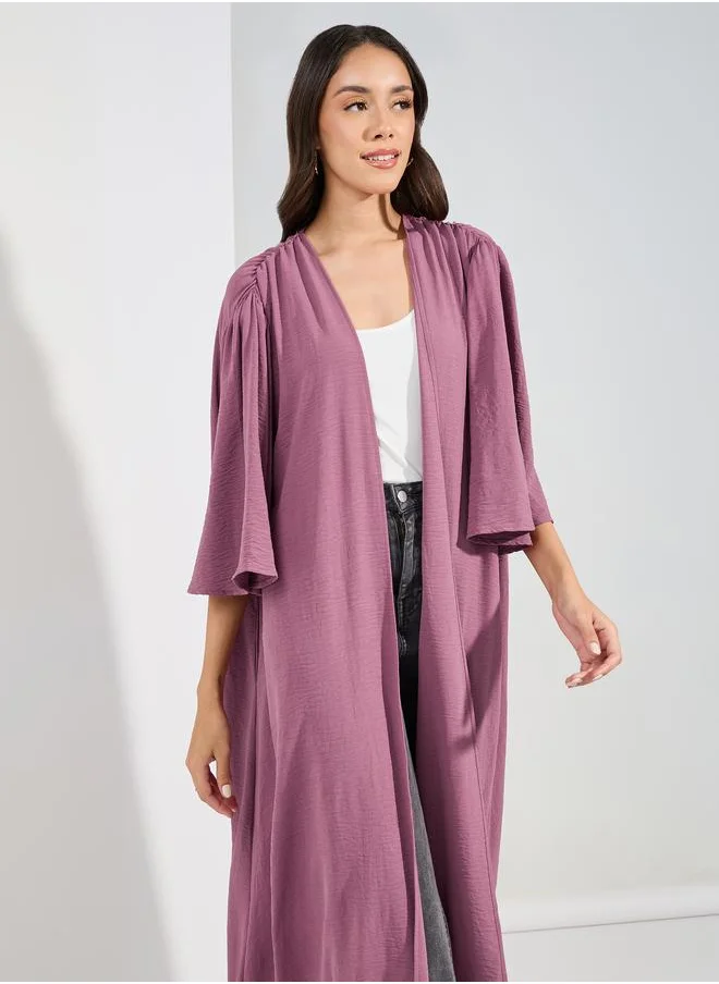 Styli Oversized Maxi Kimono with Wide Sleeves