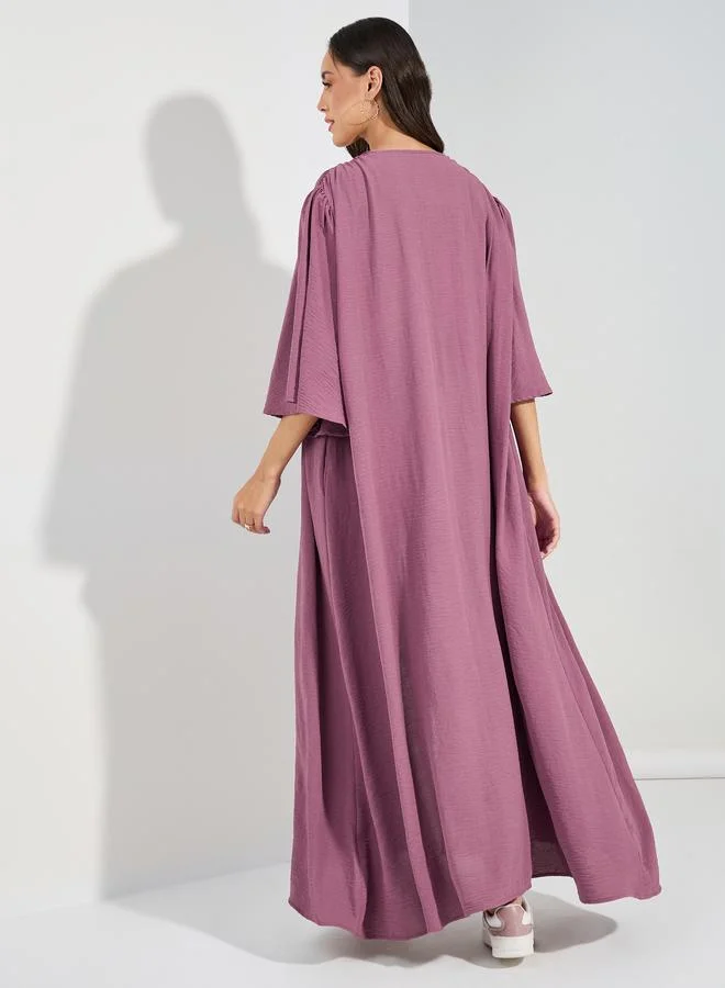 ستايلي Oversized Maxi Kimono with Wide Sleeves