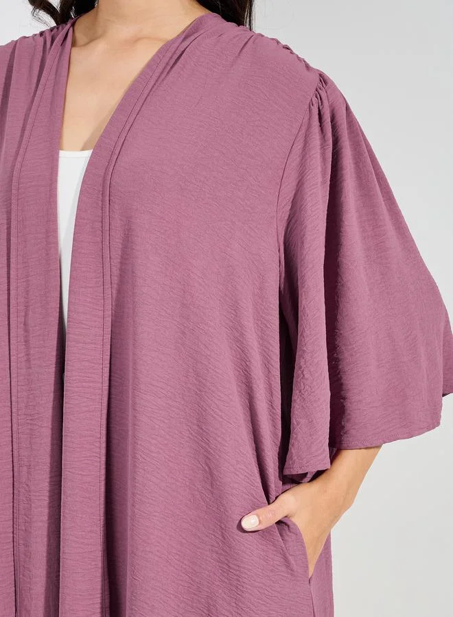 ستايلي Oversized Maxi Kimono with Wide Sleeves