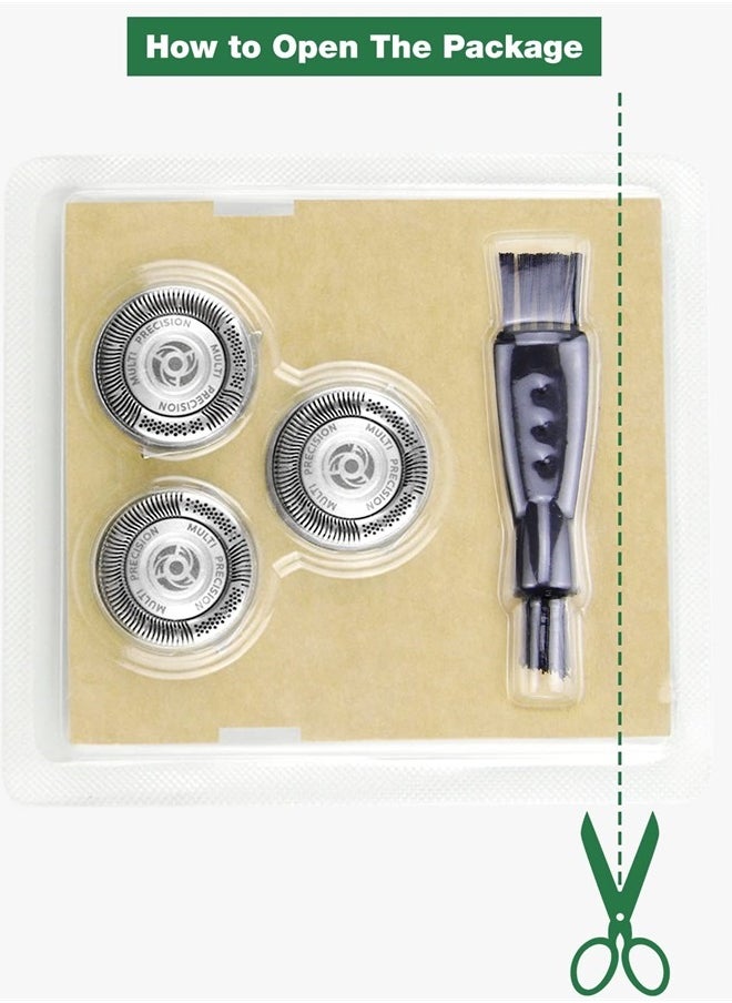 JOVNO - SH50/52 Replacement Heads for Philips Norelco Series 5000 Shavers, AquaTouch, PowerTouch, 3Pack MultiPrecision Shaving Heads for Philips Norelco 5100 5210 5300 5590 5660 PT725 AT830 Electric Shaver - Image 1