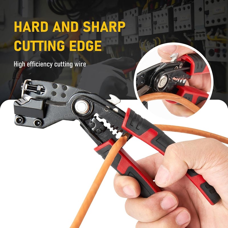 Zikra Wire Stripper Tool, Automatic Wire Stripper, Self-Adjusting Wire Stripper, Insulation Wire Crimper, Cable Stripper, Cutting Pliers Wiring Tool Multi-Function Hand Tool, Heavy Duty - Image 5