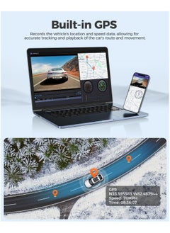 LAESO Dash Cam, 4 Channel FHD 1080P, 360° All-Around Car DVR System, Built-in WiFi and GPS, Adjustable Lens Dash Camera for Cars with Night Vision, G-Sensor, 24 Hours Parking Mode(Included 64G Card)  - Image 5