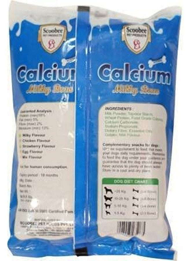 وجبة خفيفة نباتية من الكالسيوم والحليب على شكل عظمة للكلاب، مثالية للمضغ والأكل للجراء والكلاب - كبيرة (عبوة من 25 قطعة) - Image 2