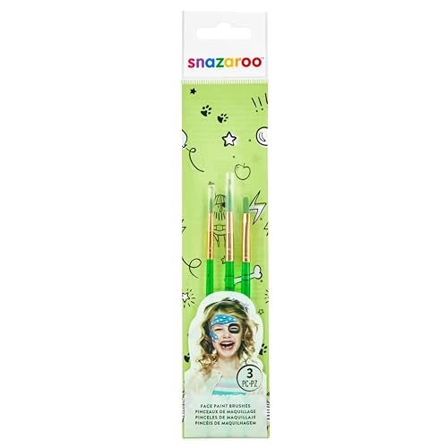 Snazaroo Green Starter Brushes - Set of 3 - Image 1
