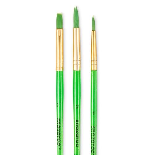 Snazaroo Green Starter Brushes - Set of 3 - Image 2