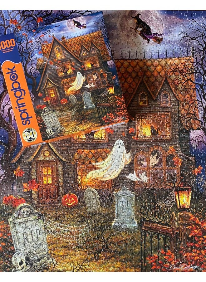 Springbok Springbok Halloween Haunted House - 1000 Piece Jigsaw Puzzle for Adults - Made in USA  - Image 4