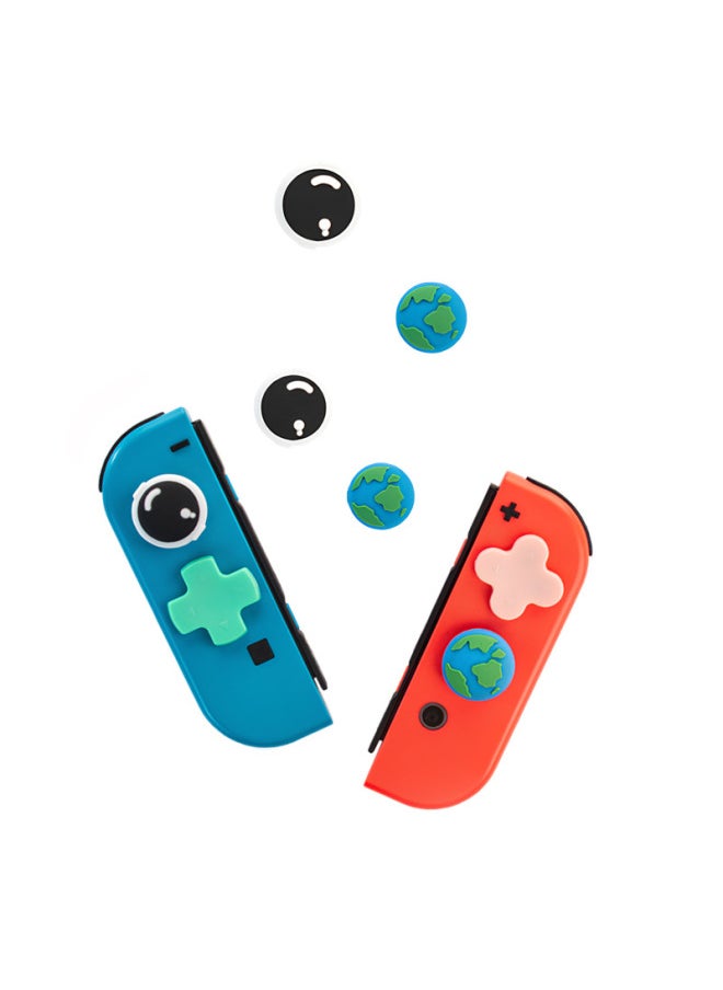 Generic Nintendo Switch Handle Rocker Cap Earth Spaceman Rocker OLED Rocker Protective Cover LITE Silicone Cap-Product Color:Black  - Image 5