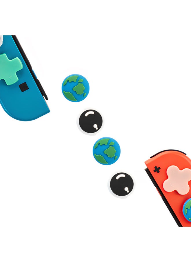 Generic Nintendo Switch Handle Rocker Cap Earth Spaceman Rocker OLED Rocker Protective Cover LITE Silicone Cap-Product Color:Black  - Image 3