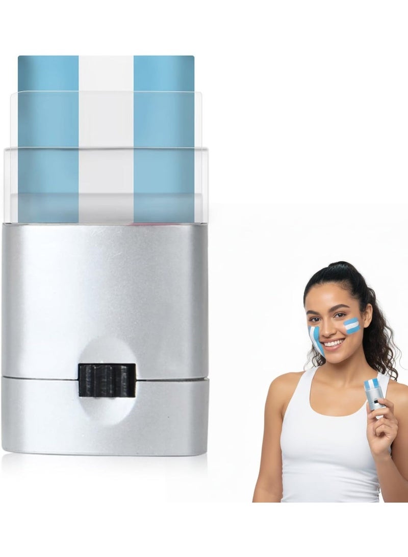 Argentina Face Paint Sticks  White & Light Blue Flag Makeup for Sports Fans, Kids & Parties | Easy Apply Football Face Paint - Image 1