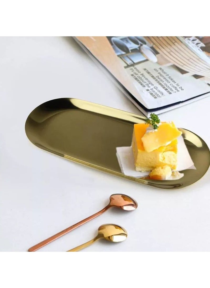 Generic - 3 Golden Rectangular Serving Tray Different Sizes - Image 1