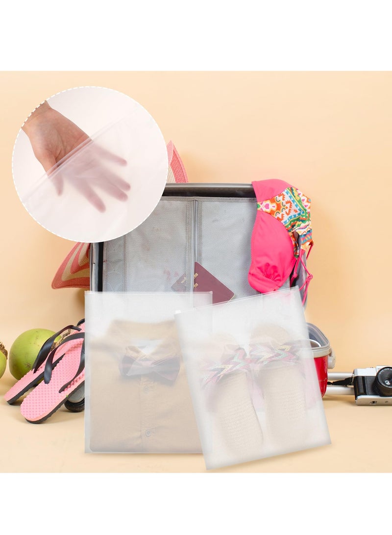 20 Pcs Frosted Clothes Packaging Bags for Shipping Clothes Bags Space Saving Large Plastic Zip Lock Bag Resealable Frosted Packing Bag Travel Storage Bags for Clothing Shoes, No Odor 30x40cm  - Image 4