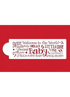 Designer Stencils Hello Baby Words Cake Stencil Side C986 by Designer Stencils  - Image 2