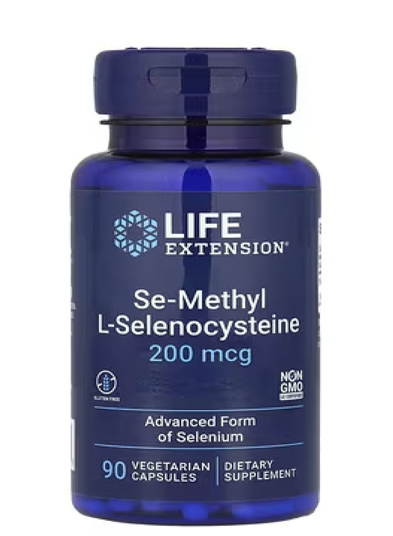 Life Extension Se-Methyl L- Selenocysteine 200 mcg 90 Vegetarian Capsules